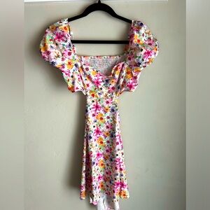 Floral Puff Sleeve Dress